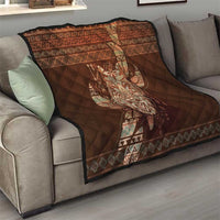 Wolf Native American Quilt Tribal Geometric Earth Tone