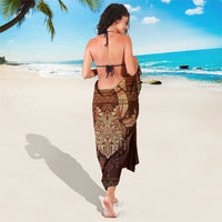 Wolf Native American Sarong Tribal Geometric Earth Tone