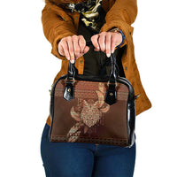 Wolf Native American Shoulder Handbag Tribal Geometric Earth Tone