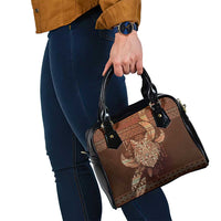 Wolf Native American Shoulder Handbag Tribal Geometric Earth Tone