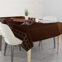 Wolf Native American Tablecloth Tribal Geometric Earth Tone