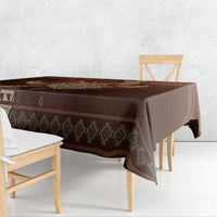 Wolf Native American Tablecloth Tribal Geometric Earth Tone