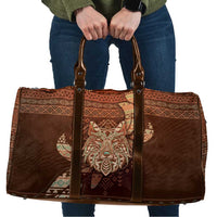Wolf Native American Travel Bag Tribal Geometric Earth Tone