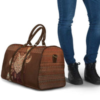 Wolf Native American Travel Bag Tribal Geometric Earth Tone