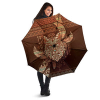 Wolf Native American Umbrella Tribal Geometric Earth Tone