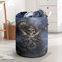 Pirates Skull Laundry Basket Kraken Sea Monster Tentacles Deep Legend
