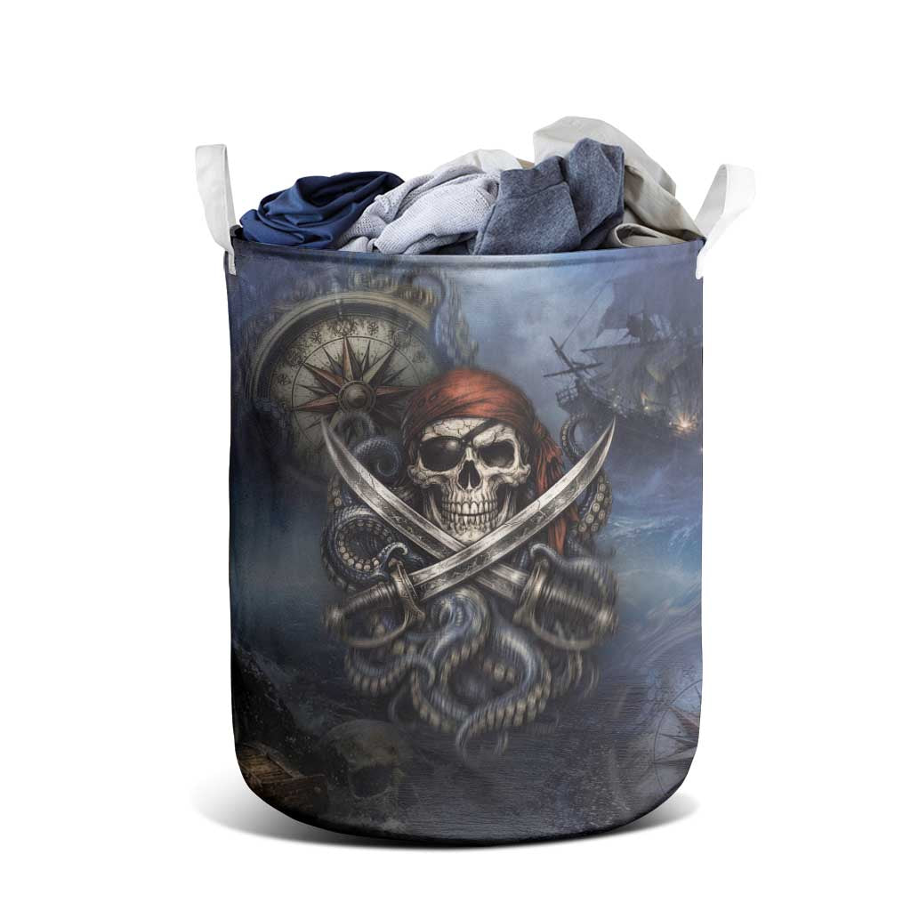 Pirates Skull Laundry Basket Kraken Sea Monster Tentacles Deep Legend