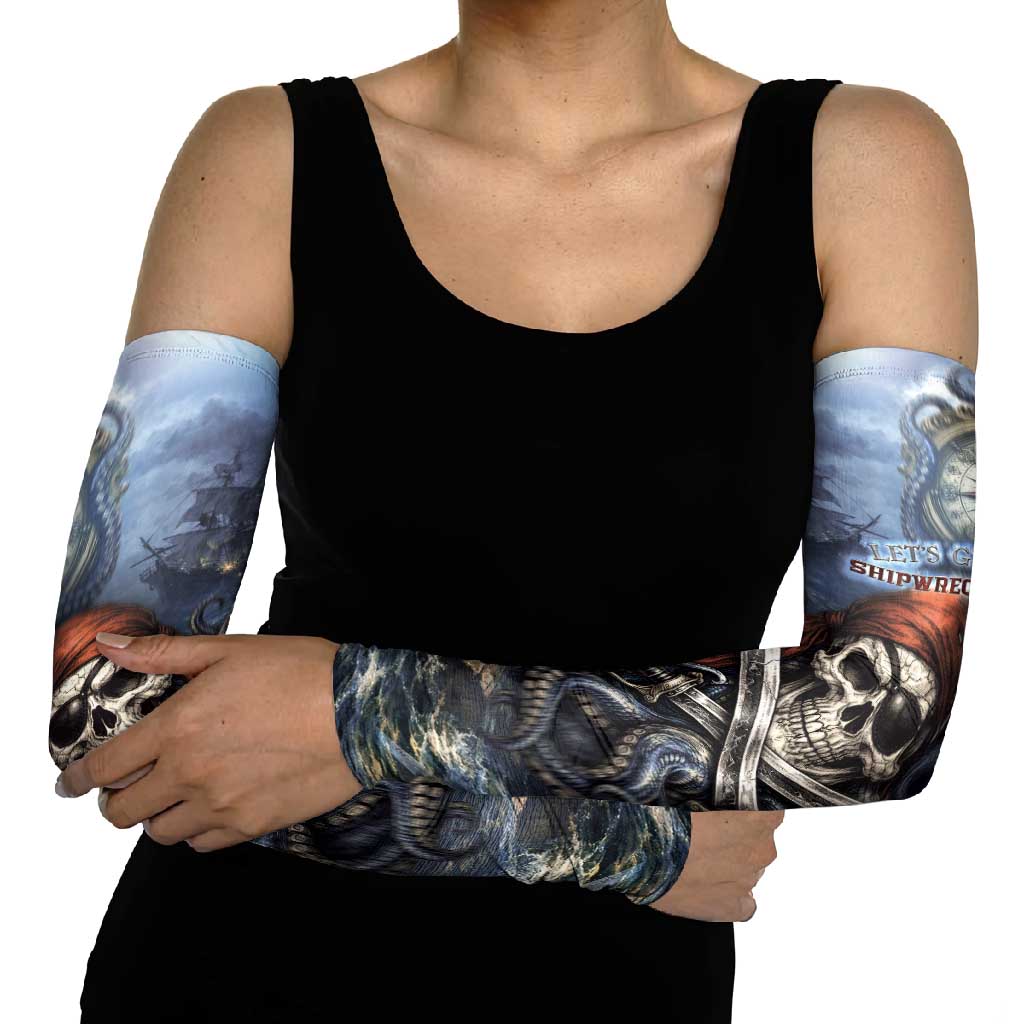 Pirates Skull Arm Sleeves Kraken Sea Monster Tentacles Deep Legend