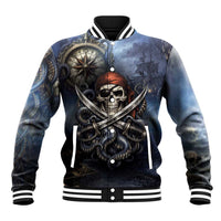 Pirates Skull Baseball Jacket Kraken Sea Monster Tentacles Deep Legend
