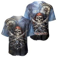 Pirates Skull Baseball Jersey Kraken Sea Monster Tentacles Deep Legend