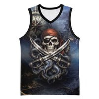 Pirates Skull Basketball Jersey Kraken Sea Monster Tentacles Deep Legend