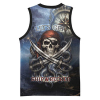 Pirates Skull Basketball Jersey Kraken Sea Monster Tentacles Deep Legend