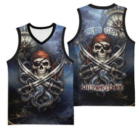 Pirates Skull Basketball Jersey Kraken Sea Monster Tentacles Deep Legend