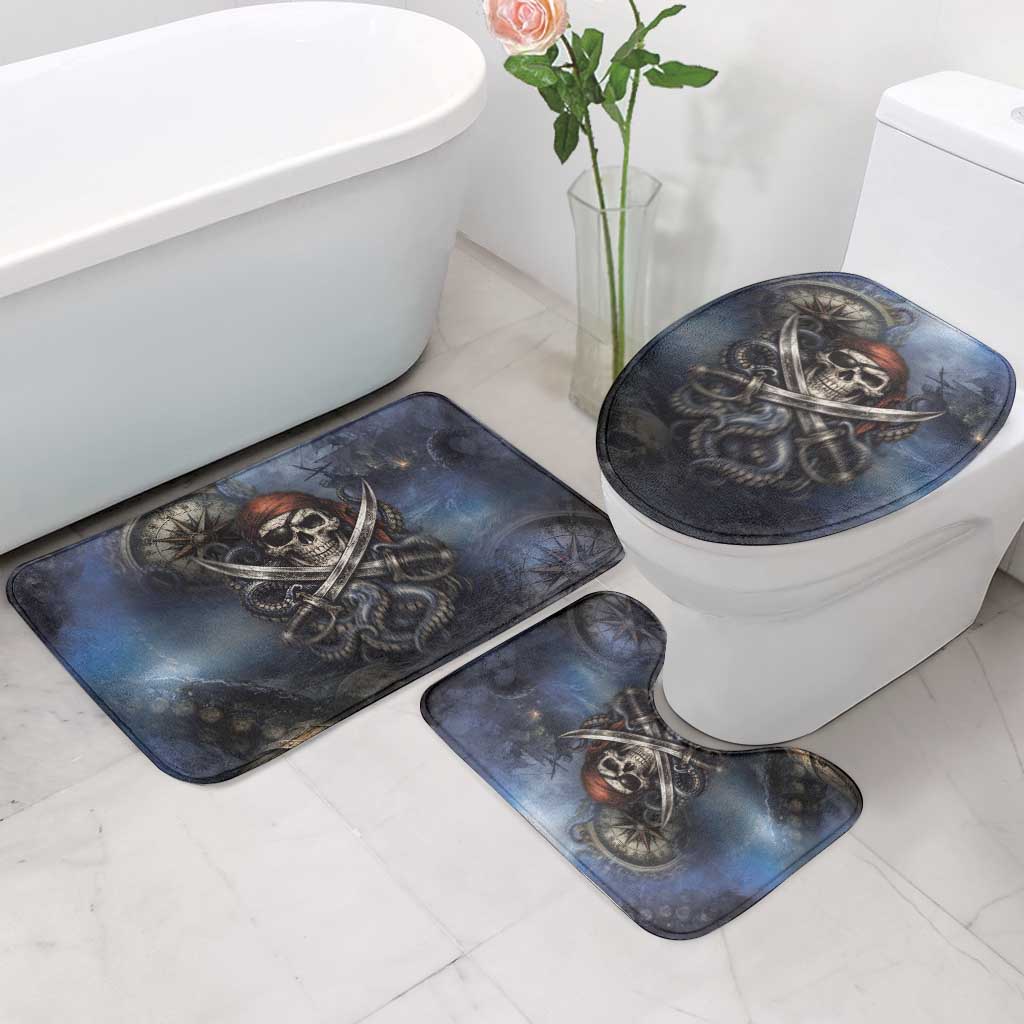 Pirates Skull Bathroom Set Kraken Sea Monster Tentacles Deep Legend