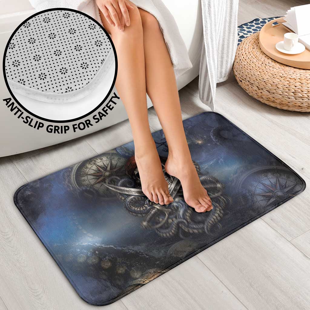 Pirates Skull Bathroom Set Kraken Sea Monster Tentacles Deep Legend