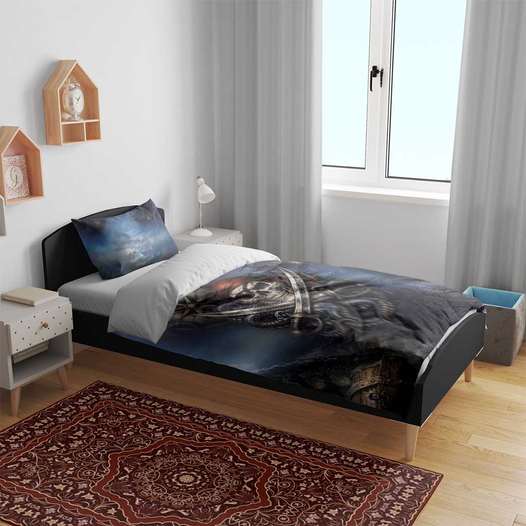Pirates Skull Bedding Set Kraken Sea Monster Tentacles Deep Legend