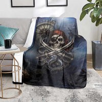 Pirates Skull Blanket Kraken Sea Monster Tentacles Deep Legend