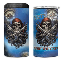 Pirates Skull 4 in 1 Can Cooler Tumbler Kraken Sea Monster Tentacles Deep Legend