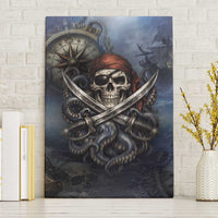 Pirates Skull Canvas Wall Art Kraken Sea Monster Tentacles Deep Legend