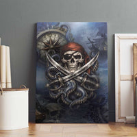 Pirates Skull Canvas Wall Art Kraken Sea Monster Tentacles Deep Legend
