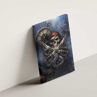 Pirates Skull Canvas Wall Art Kraken Sea Monster Tentacles Deep Legend