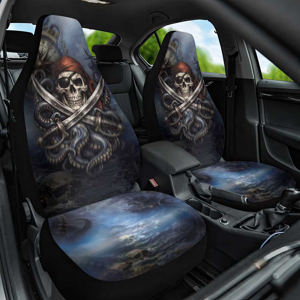 Pirates Skull Car Seat Cover Kraken Sea Monster Tentacles Deep Legend