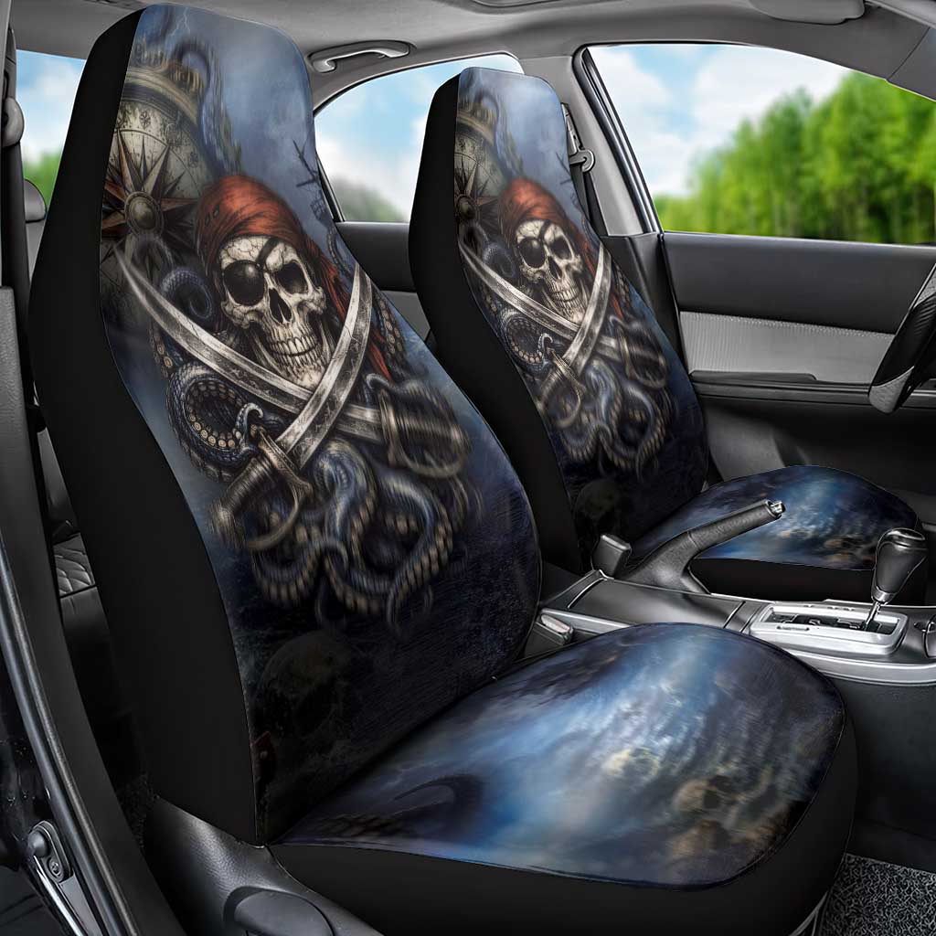 Pirates Skull Car Seat Cover Kraken Sea Monster Tentacles Deep Legend