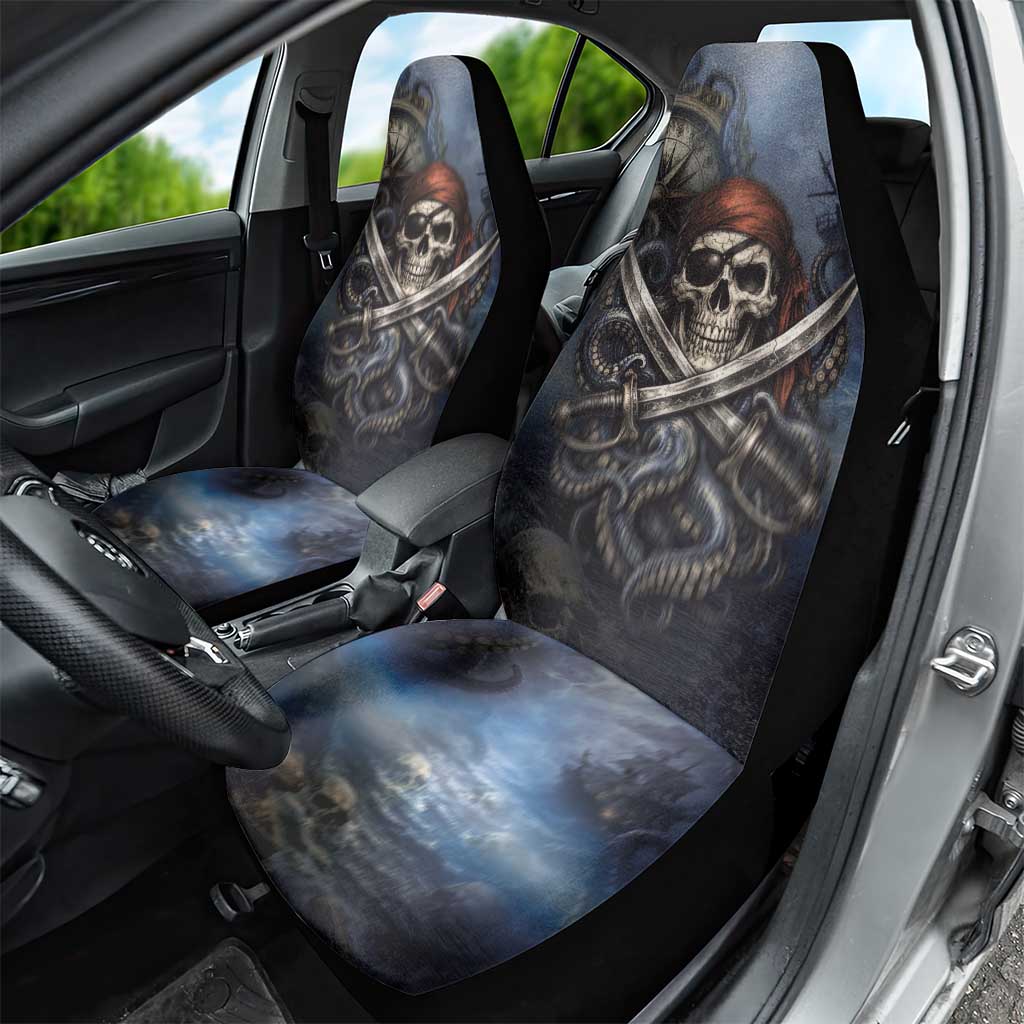 Pirates Skull Car Seat Cover Kraken Sea Monster Tentacles Deep Legend