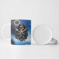 Pirates Skull Ceramic Mug Kraken Sea Monster Tentacles Deep Legend