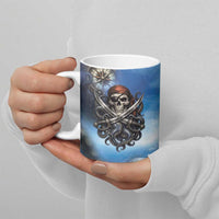 Pirates Skull Ceramic Mug Kraken Sea Monster Tentacles Deep Legend