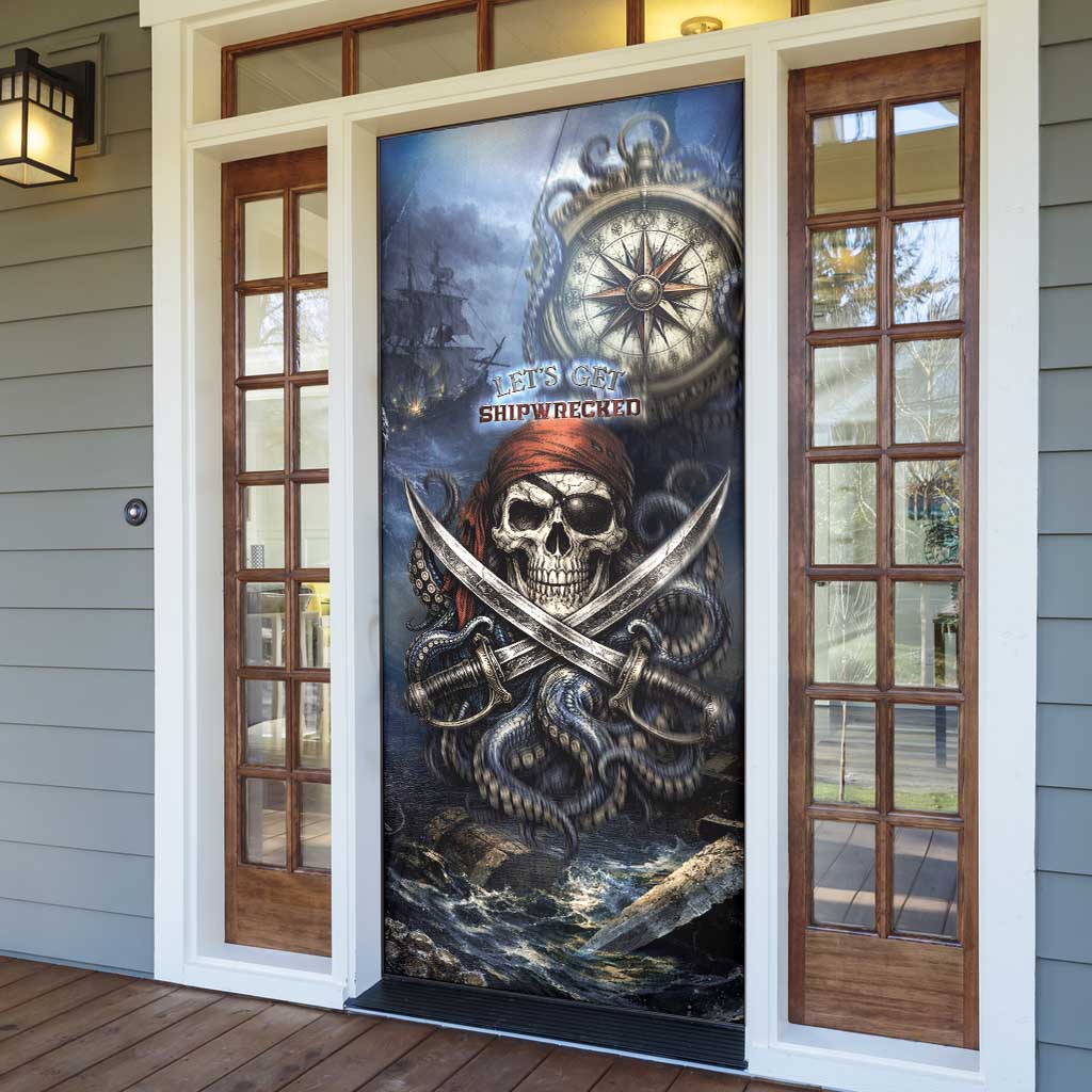 Pirates Skull Door Cover Kraken Sea Monster Tentacles Deep Legend