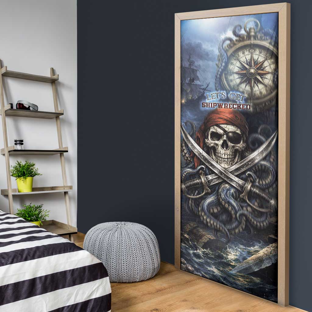 Pirates Skull Door Cover Kraken Sea Monster Tentacles Deep Legend