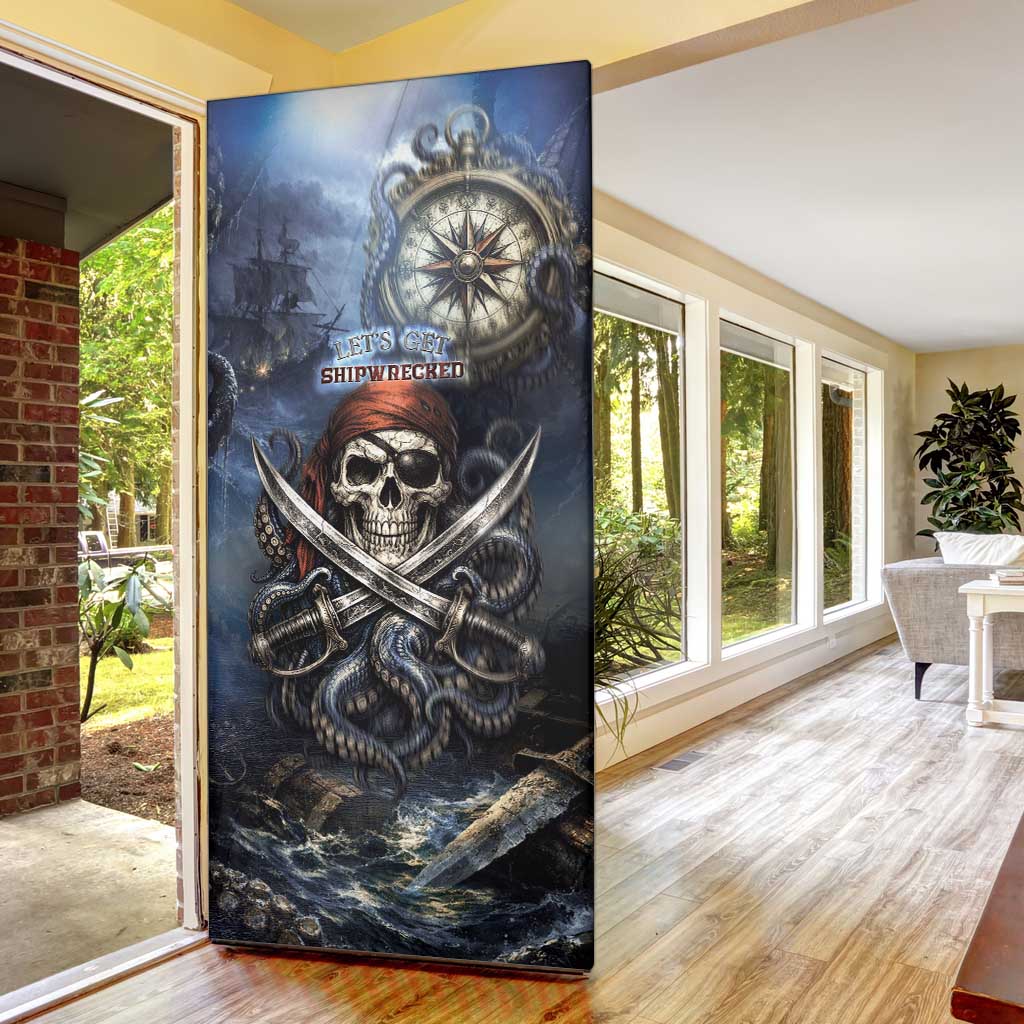 Pirates Skull Door Cover Kraken Sea Monster Tentacles Deep Legend