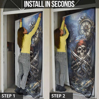 Pirates Skull Door Cover Kraken Sea Monster Tentacles Deep Legend