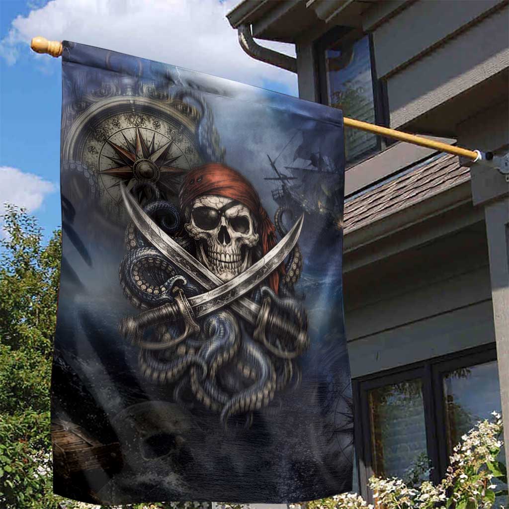 Pirates Skull Garden Flag Kraken Sea Monster Tentacles Deep Legend