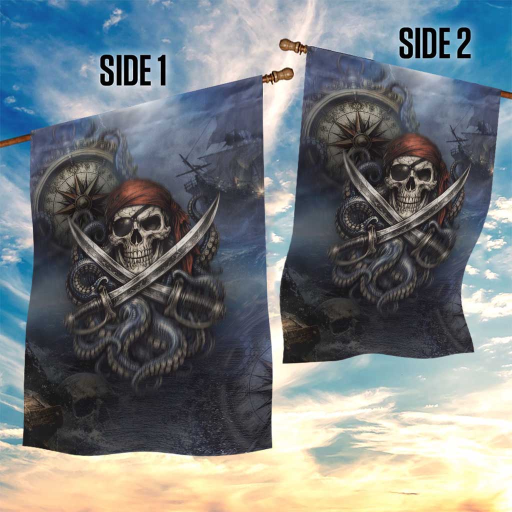 Pirates Skull Garden Flag Kraken Sea Monster Tentacles Deep Legend