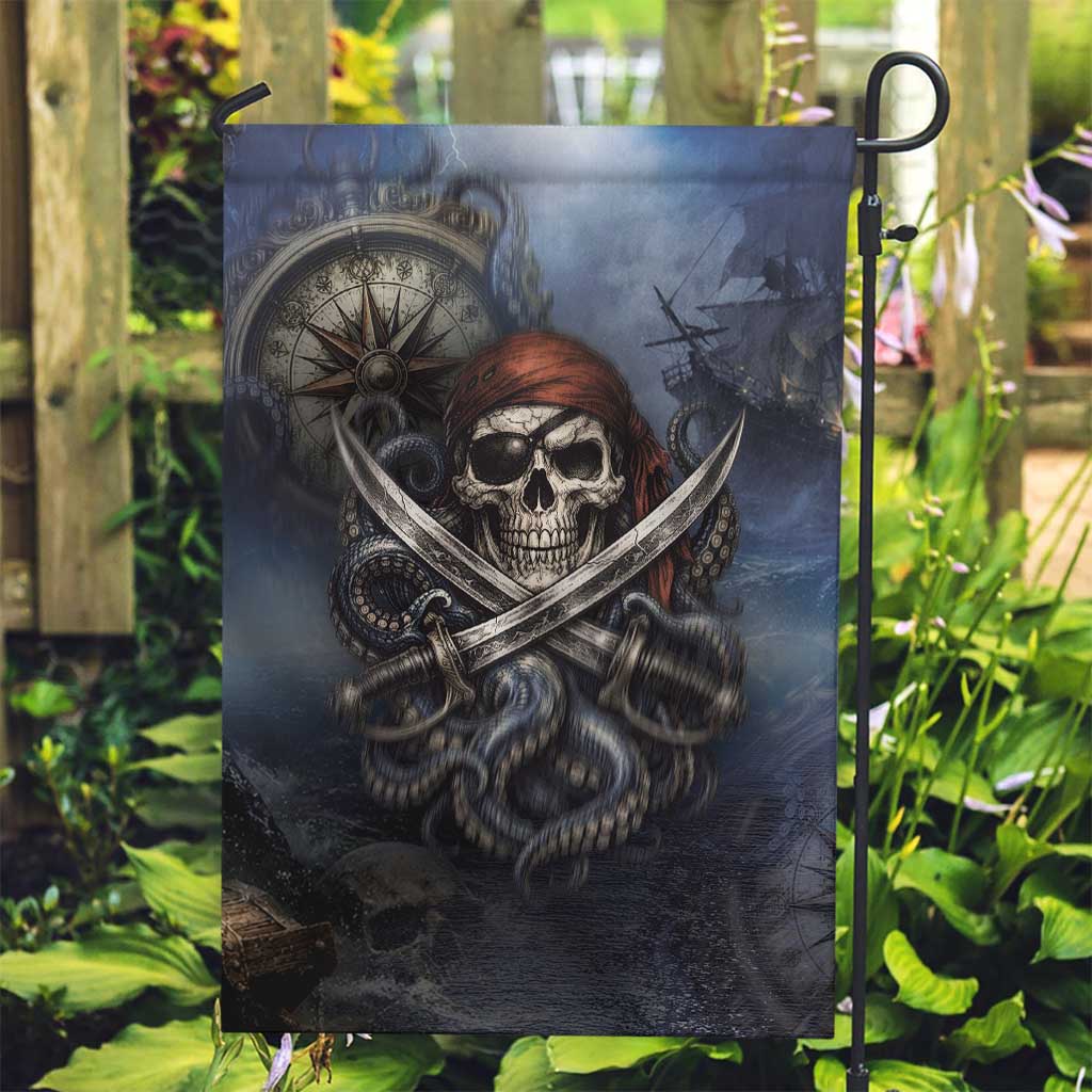 Pirates Skull Garden Flag Kraken Sea Monster Tentacles Deep Legend