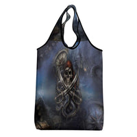 Pirates Skull Grocery Bag Kraken Sea Monster Tentacles Deep Legend