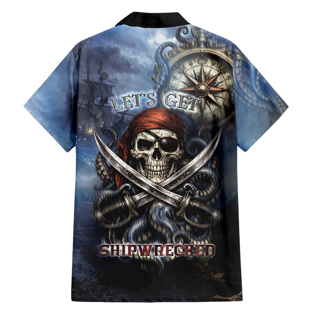 Pirates Skull Hawaiian Shirt Kraken Sea Monster Tentacles Deep Legend