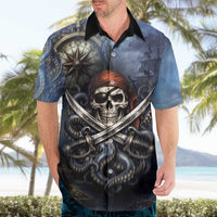 Pirates Skull Hawaiian Shirt Kraken Sea Monster Tentacles Deep Legend