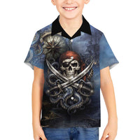 Pirates Skull Hawaiian Shirt Kraken Sea Monster Tentacles Deep Legend
