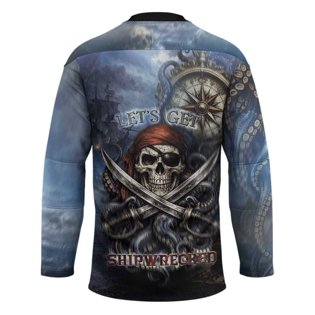 Pirates Skull Hockey Jersey Kraken Sea Monster Tentacles Deep Legend