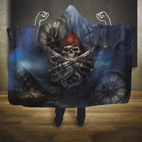 Pirates Skull Hooded Blanket Kraken Sea Monster Tentacles Deep Legend