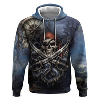 Pirates Skull Hoodie Kraken Sea Monster Tentacles Deep Legend