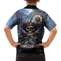 Pirates Skull Kid Hawaiian Shirt Kraken Sea Monster Tentacles Deep Legend