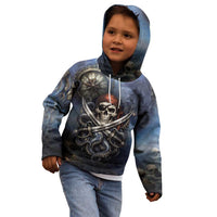 Pirates Skull Kid Hoodie Kraken Sea Monster Tentacles Deep Legend