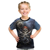 Pirates Skull Kid T Shirt Kraken Sea Monster Tentacles Deep Legend