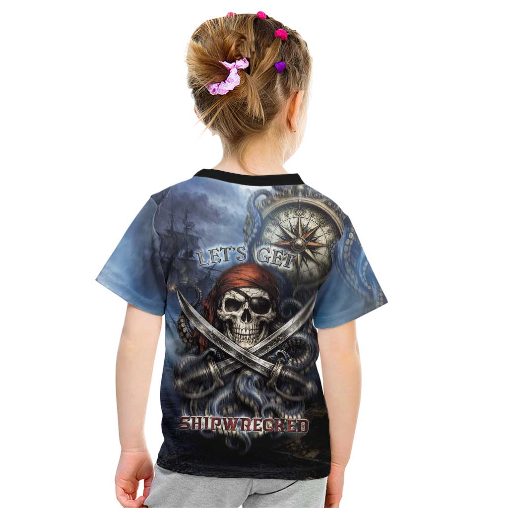 Pirates Skull Kid T Shirt Kraken Sea Monster Tentacles Deep Legend