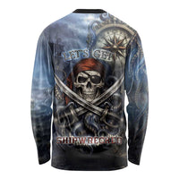 Pirates Skull Long Sleeve Shirt Kraken Sea Monster Tentacles Deep Legend