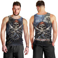 Pirates Skull Men Tank Top Kraken Sea Monster Tentacles Deep Legend